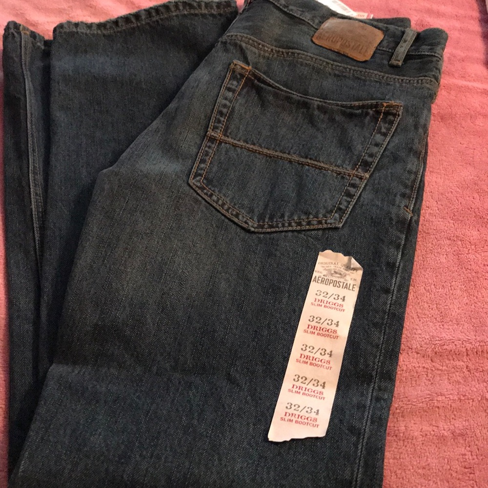 Men’s Aeropostale slim bootcut jeans; 32x34; NWT